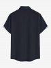 Ship Coconut Tree Flower Print Buttons Pocket Hawaii Shirt For Men -  