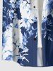 Flowers Print Buttons Pocket Hawaii Shirt For Men -  
