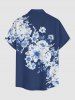 Flowers Print Buttons Pocket Hawaii Shirt For Men -  