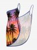 Coconut Tree Ombre Print Convertible Hawaii Beach Cover -  