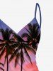 Plus Size Coconut Tree Ombre Print Convertible Hawaii Beach Cover -  