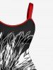Ethnic Skull Patriotic American Flag Print A Line Dress -  