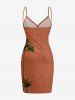 Coconut Tree Print Hawaii Convertible Beach Cover Up -  