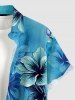 Flower Ombre Print Hawaii Button Pocket Shirt For Men - Pers 5XL