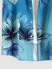 Flower Ombre Print Hawaii Button Pocket Shirt For Men - Pers 5XL
