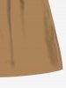Short hawaïen uni grande taille avec cordon de serrage pour homme - café 3XL