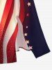 Patriotic American Flag Print Split Midi Dress -  