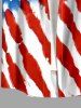 Patriotic American Flag Print Button Pocket Shirt For Men -  