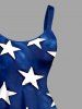 Patriotic American Flag Print A Line Dress -  