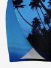 Coconut Tree Ombre Galaxy Print Hawaii Convertible Beach Cover Up -  