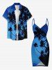 Coconut Tree Ombre Galaxy Print Hawaii Convertible Beach Cover Up -  