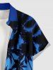 Coconut Tree Ombre Galaxy Print Hawaii Button Pocket Shirt For Men -  