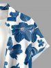 Flowers Print Buttons Pocket Hawaii Shirt For Men -  