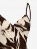 Flower Striped Curve Print Hawaii Convertible Beach Cover Up -  