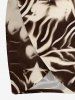 Flower Striped Curve Print Hawaii Convertible Beach Cover Up -  