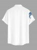 Flowers Leaf Print Buttons Pocket Hawaii Shirt For Men -  