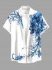 Matching Hawaii Shirt and Romper Beach Outfit Flowers Leaf Print for Couples -  