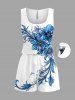 Matching Hawaii Shirt and Romper Beach Outfit Flowers Leaf Print for Couples -  