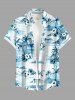 Hibiscus Flower Coconut Tree Print Matching Hawaii Beach Outfit For Couples -  