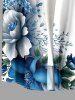 Flowers Leaf Print Buttons Pocket Hawaii Shirt For Men -  