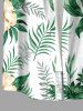 Hibiscus Flower Tropical Leaf Print Buttons Pocket Hawaii Shirt For Men -  