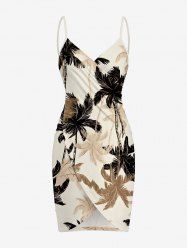 Coconut Tree Print Hawaii Convertible Beach Cover Up -  