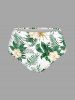 Flowers Tropical Leaf Print Hawaii Matching Set -  