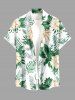 Flowers Tropical Leaf Print Matching Hawaii Beach Outfit For Couples -  