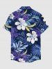 Flowers Leaf Tropical Print Matching Hawaii Beach Outfit For Couples -  