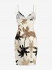 Coconut Tree Print Hawaii Convertible Beach Cover Up -  