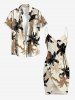 Coconut Tree Print Hawaii Convertible Beach Cover Up -  