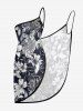 Plus Size Flowers Leaf Print Convertible Hawaii Beach Cover -  