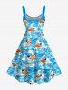 Bubble Ducks Sea Waves Print Hawaii Tank Dress - Pers 4X