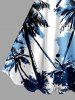 Coconut Tree Paint Splatter Print Hawaii Tank Dress - Bleu Ciel XXS