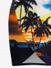 Coconut Tree Sun Seascape Print Convertible Hawaii Beach Cover -  
