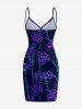 Flower Plant Print Hawaii Convertible Beach Cover Up -  