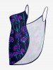 Flower Plant Print Hawaii Convertible Beach Cover Up -  