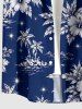 Hibiscus Flower Coconut Tree Print Matching Hawaii Beach Outfit For Couples -  