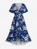 Hibiscus Flower Coconut Tree Print Matching Hawaii Beach Outfit For Couples -  