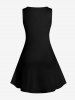 Robe trapèze vintage unie grande taille - Noir L
