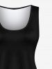 Robe trapèze vintage unie grande taille - Noir L