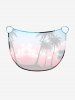 Coconut Tree Ombre Sky Print Hawaii Convertible Beach Cover Up - Rouge Rose XS