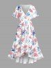 Flower Leaf Print Matching Hawaii Beach Outfit For Couples - Rose  