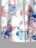 Flower Leaf Print Matching Hawaii Beach Outfit For Couples - Rose  