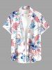 Flower Leaf Print Matching Hawaii Beach Outfit For Couples - Rose  