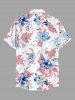 Flower Leaf Print Matching Hawaii Beach Outfit For Couples - Rose  