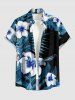 Hibiscus Flower Tropical Leaf Print Matching Hawaii Beach Outfit For Couples -  