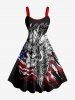 Ethnic Skull Patriotic American Flag Print Matching Outfit For Couples -  