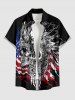Ethnic Skull Patriotic American Flag Print Matching Outfit For Couples -  