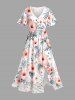 Hibiscus Flower Tropical Leaf Print Matching Hawaii Beach Outfit For Couples -  